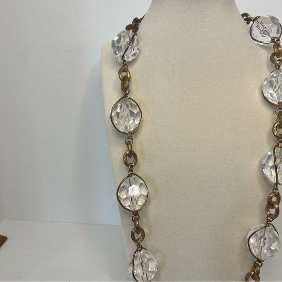 Vintage Kenneth Lane Bronze Tone and Lucite Statement Necklace - Picture 4 of 11